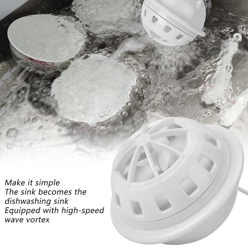 woobles Mini Dishwasher Dishwasher Dishwasher Mini Dish Portable Dishwasher Usb‑Powered With Suction Cup For Kitchen For Restaurant[White] - Image 4